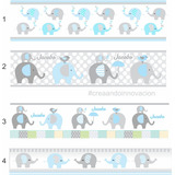 Cenefas Infantiles Adhesivas X 6 Metros Elefantes 