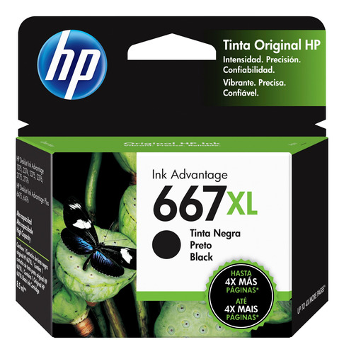 Cartucho Hp 667xl Negro Advantage Alto Rendimiento