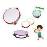 Kit C/ 80 Pandeiro Pandeirinho Infantil Plástico 15cm Prenda