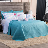 Kit Cama Colcha Floral Tiffany C/ Almofadas Queen 07 Peças