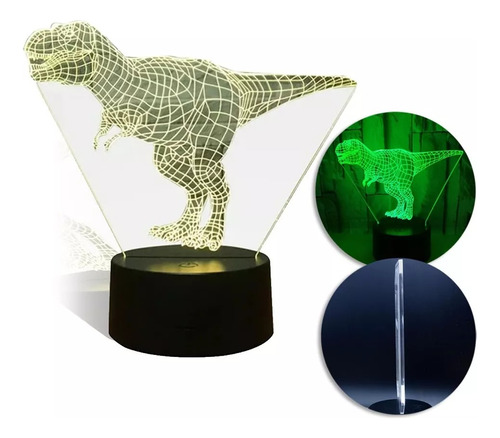 Lámpara Decorativa De Dinosaurio 3d Atmósfera T-rex Regalo