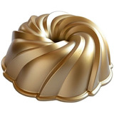 Molde Para Torta Swirl Bundt Repostería Nordic Ware® 10 Cups Color Dorado