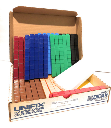 Unifix Cubes Caja De 500 Cubitos De Varios Colores.