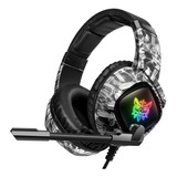 Fone De Ouvido Headset Gamer Onikuma K19 Camuflado Preto