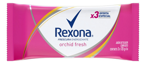 Jabón En Barra Rexona Orchid Fresh 125 g Pack X 3