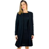 Conjunto Miravest Vestido+cardigan Em Lã Feminino