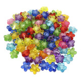 50gr Pasantes Plastico Flores Colores Armado Formas Bijou