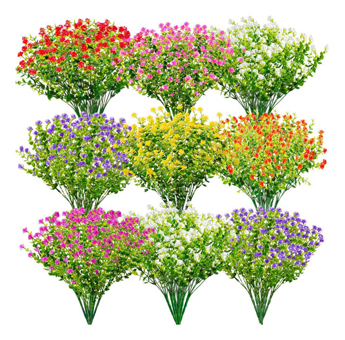 56 Paquetes De Flores Artificiales Para Exteriores, Flores F