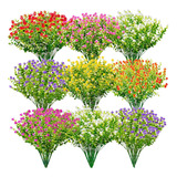 56 Paquetes De Flores Artificiales Para Exteriores, Flores F
