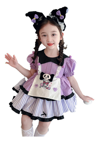 Ropa De Vestir Sanrio Dress Kuromi Para Niños De 3 A 8 Años