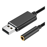 Tarjeta De Audio Sonido Y Micrófono Externa Usb A Jack 3.5mm