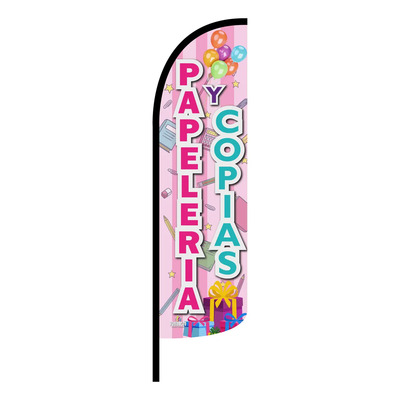 Bandera Publicitaria Multicolor Poliester 4x1m Con Mástil Promo | Meses sin interés