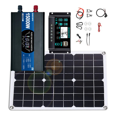 Sistema Solar 15000w 110v Panel 500w Controlador Inversor | Envío gratis