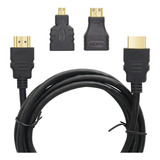 Kit 3 En 1 Cable Hdmi A Hdmi De 1.5m Mini - Hdmi/micro Hdmi