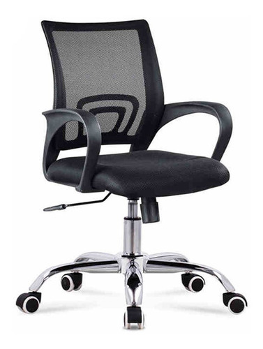 Silla De Oficina Ejecutiva En Malla Negra Ergonómica