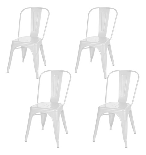 Kit 4x Cadeiras Tolix Iron Bestchair Design Industrial Cores