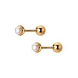 Aretes Bebé Oro 18 Kilates Dormilonas (2.5mm)