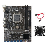 Placa Base Minera B250c Btc Con Ventilador Y Cable 12xpcie A