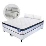 Sommier + Colchon Serta Florida 160x200 + Sabana + Almohadas