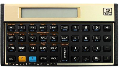 Calculadora Financeira Hp 12c Gold Lcd 10 Dígitos - Preto