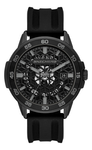 Reloj Hombre Skechers San Vicente Silicon Ne Correa Negro