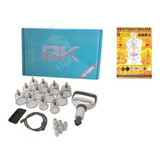 Kit Ventosa Bk Com 12 Copos + Mapa Ventosaterapia