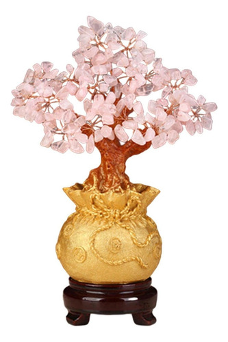 Feng Shui Crystal Money Tree Wood Base,