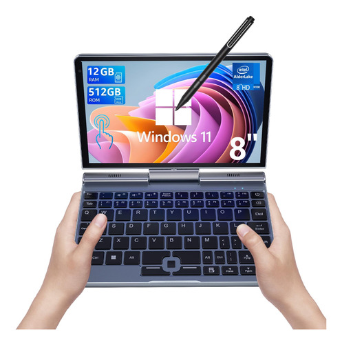 Laptop Mini Koosmile P8 8  2 En 1 12gb Ram 512gb Ssd -gris