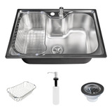 Cuba Pia Gourmet Cozinha Aço Inox Com Acessórios 60x42cm 