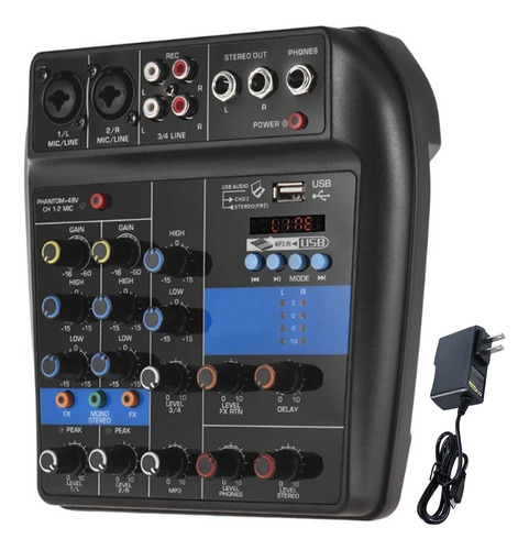 Mini Consola Mezclador De Audio Y Sonido Wvngr F2-mb Mixer 