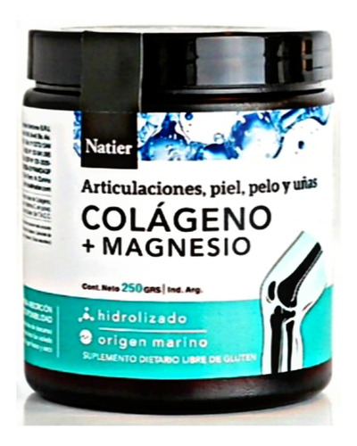 Colageno Hidrolizado Origen Marino + Magnesio 250 Grs Natier