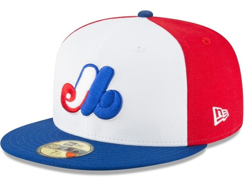 Gorra New Era Expos De Montreal 59fifty Plana Cerrada