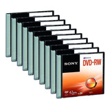 Kit 10 Piezas Dvd-rw Sony Regrabable 2 X, 4.7 Gb