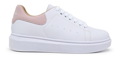 Tênis Feminino Casual Falcucci Star Branco Sneaker Chunky 