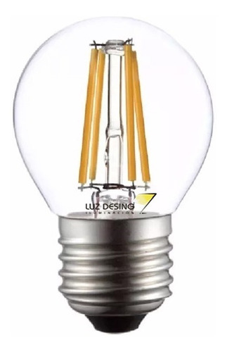 Lampara Gota Filamento Led 4w Calida Vintage E-27 Luz Desing