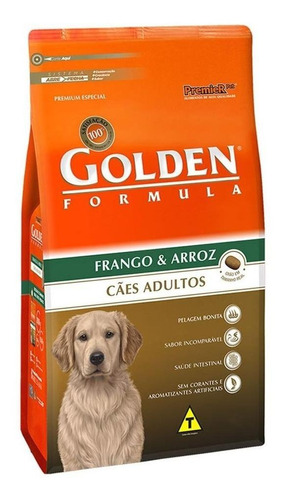 Alimento Golden Premium Especial Formula Para Cão Adulto Todos Os Tamanhos Sabor Frango E Arroz Em Sacola De 15kg