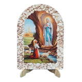 Cuadro Virgen De Lourdes 24cm Advocacion Gruta (italy) Cuota