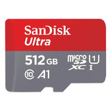 Cartão Memória Micro Sd Sandisk 512gb Microsd Ultra 150mbs