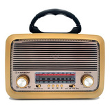 Rádio Vintage Portátil Analógico Usb Fm Am Bluetooth Kapbom Cor Madeira 127v/220v