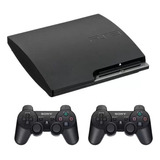 Playstation 3 Slim C/ 2 Controles - Ssd 1tb - Coloco Qualquer Jogo Que Quiser, Quanto For Possível.