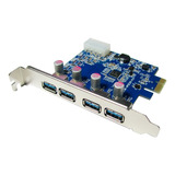 Placa Pci Express A 4 Puertos Usb 3,0 Pci-e X1 A Usb3,0 Gtia