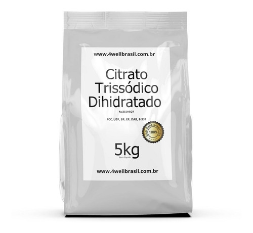 Citrato De Sódio 5kg -100% Puro 