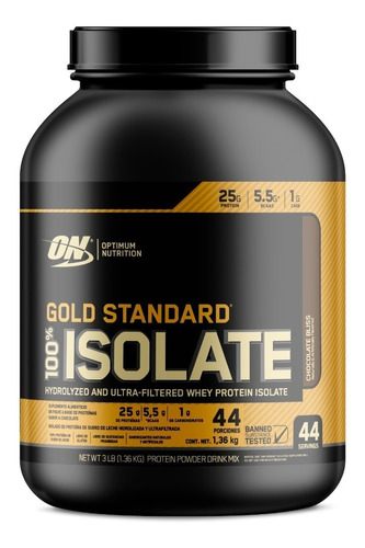 Optimum Nutrition Gold Standard 100 Isolate, 2.91 Lbs, 