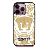 Funda Pumas Unam Blanca Apple iPhone Personalizada