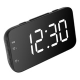 Despertador Digital Led, Reloj De Escritorio Portátil Con Fu