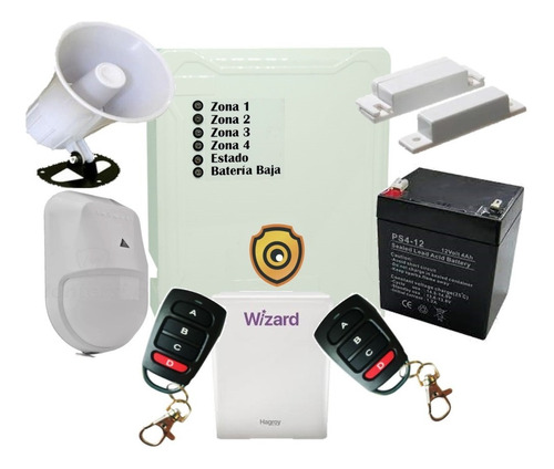 Alarma Residencial Con2 Controles+ Modulo  Wifi Ref: 032wf24