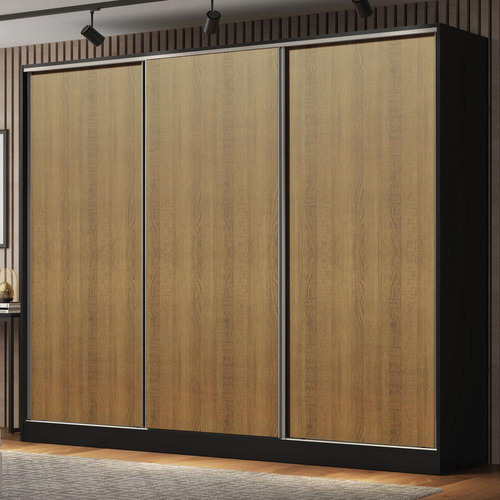 Guarda Roupa Casal Mdf Madesa Royale 3 Portas De Correr Pr