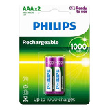 Pilas Recargables Philips Aaa Blister X2 1000mah