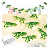 2 Luces Navideñas Led Usb Con Forma De Dinosaurio