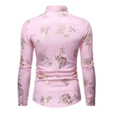 Camisa K Blouse Con Estampado De Rosas Doradas Brillantes Pa